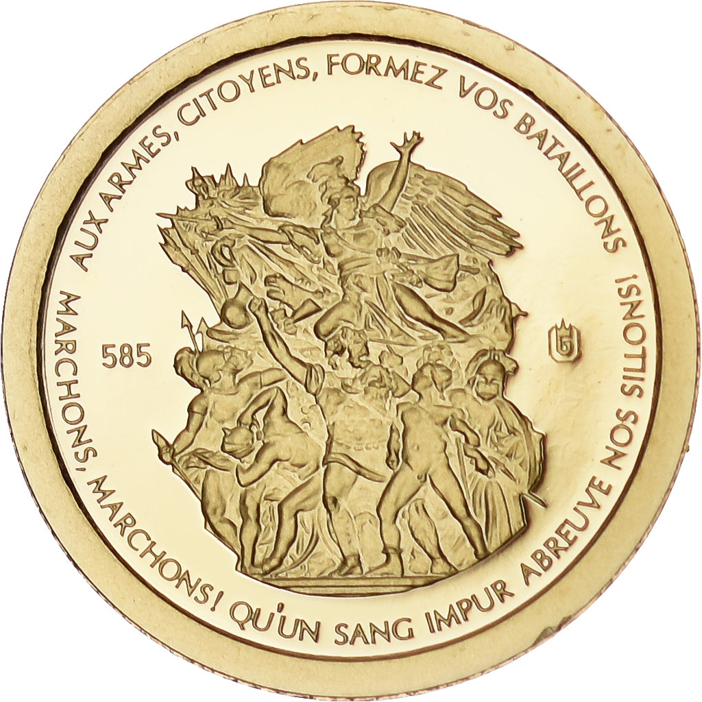 Frankreich, Medaille, Liberté, La Marseillaise, 2012, Gold, STGL