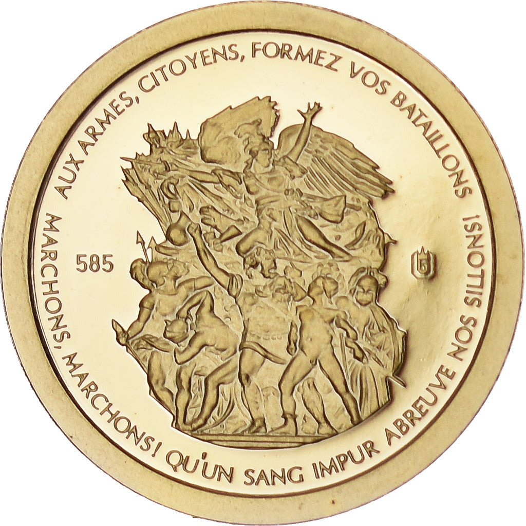 Francia, medaglia, La Marseillaise, 2012, Oro, FDC