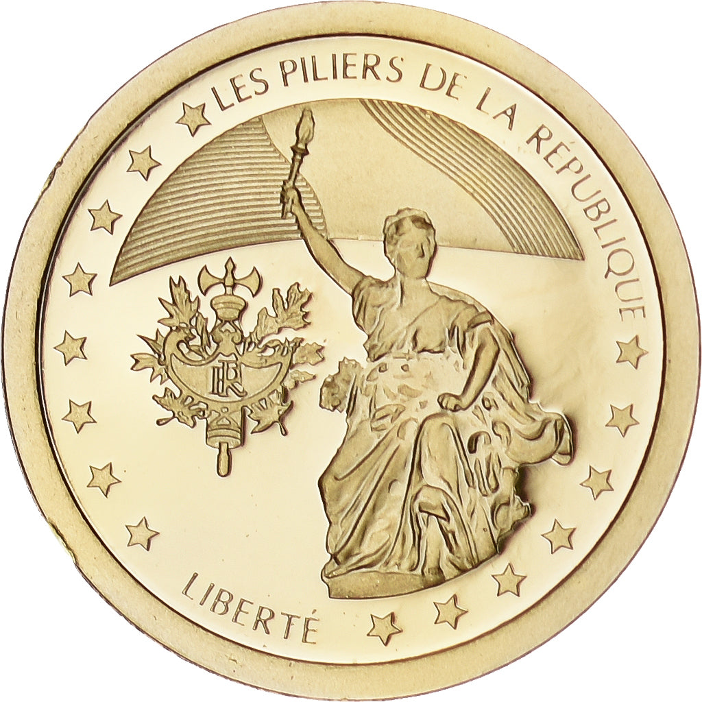 Francia, medaglia, Liberté, La Marseillaise, 2012, Oro, FDC