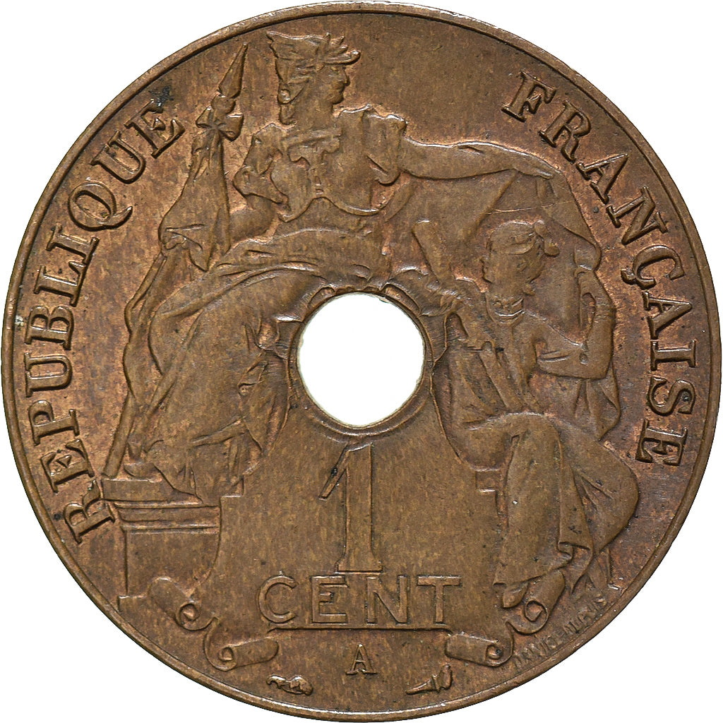 Indochina Francesa, 1 Centième, 1920, San Francisco, Bronce, MBC