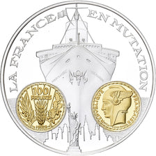 France, Medal, Histoire Monétaire, 100 Francs Bazor, MS(65-70), Silver