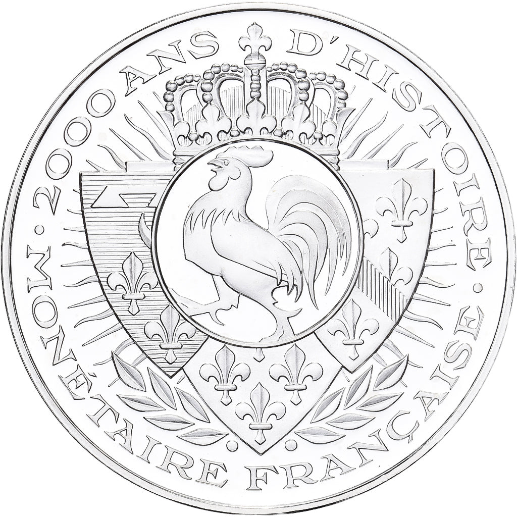 France, Medal, 2000 Ans d'Histoire Monétaire, Agnel d'Or, Silver, MS(64)