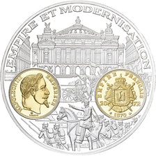 France, Medal, 2000 Ans d'Histoire Monétaire, 20 Francs Napoléon III, Silver