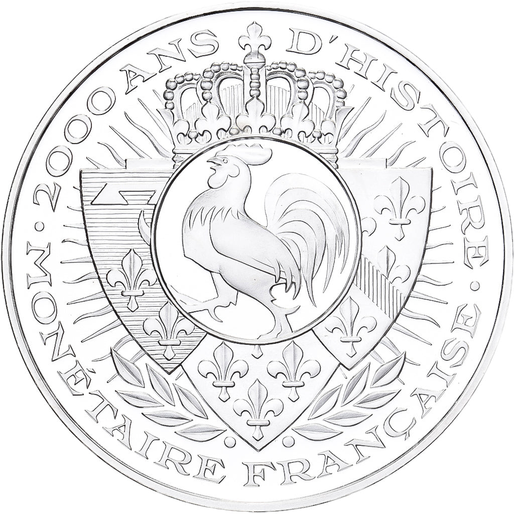 France, Medal, 2000 Ans d'Histoire Monétaire, Triens Mérovingien, Silver