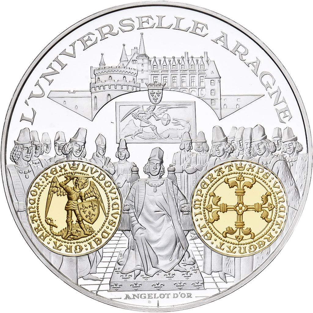 France, Medal, Histoire Monétaire, Angelot d'Or, Silver, MS(64)