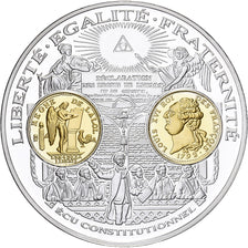 France, Medal, Histoire de la Monnaie Française, Ecu Constitutionnel, Silver