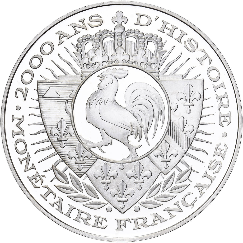 France, Medal, Histoire de la Monnaie Française, Ecu Constitutionnel, Silver
