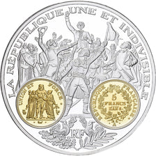 France, Medal, Histoire Monétaire, 5 Francs Union et Force, Silver, MS(64)