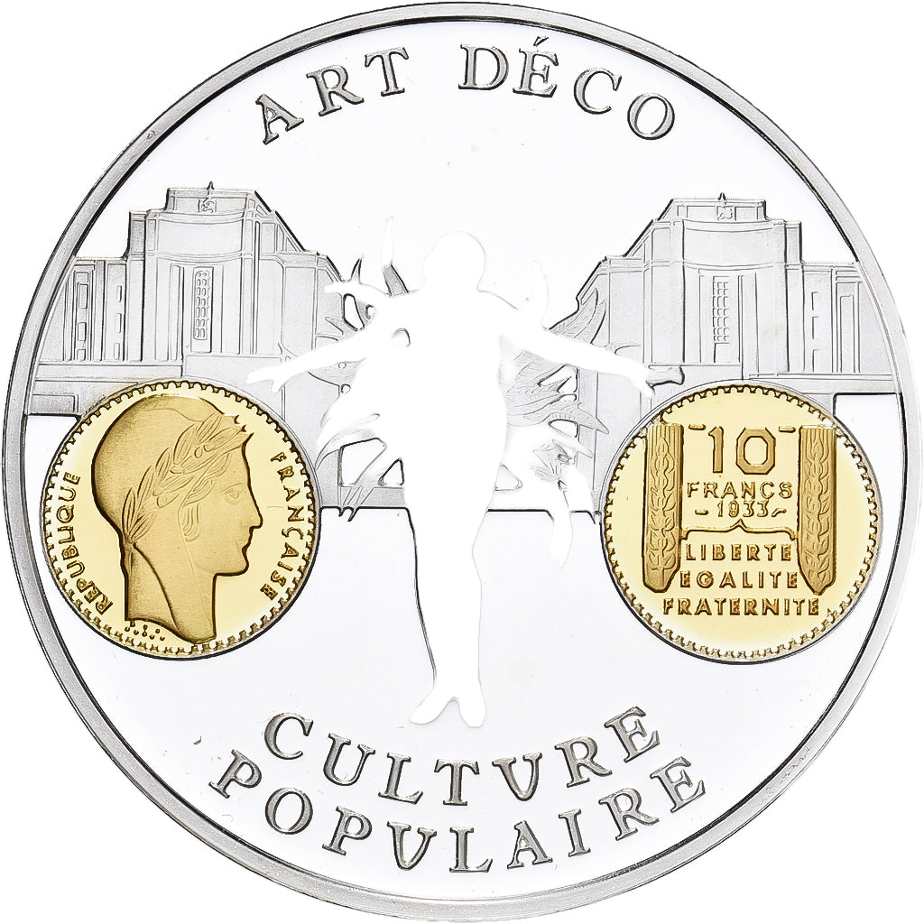France, Medal, Histoire Monétaire, 10 Francs Turin, Art Déco, Silver, MS(64)