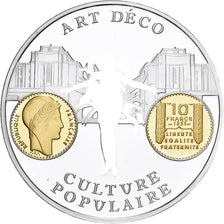 France, Medal, Histoire Monétaire, 10 Francs Turin, Art Déco, Silver, MS(64)