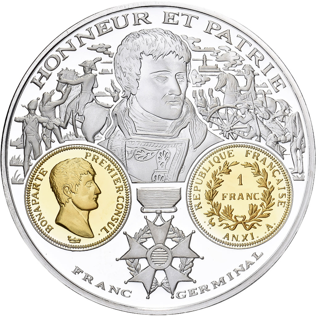 France, Medal, Histoire Monétaire, Franc Germinal, Silver, MS(64)