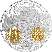 France, Medal, Histoire Monétaire, Lion d'Or, Silver, MS(64)