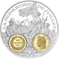France, Medal, Histoire Monétaire, 40 Francs Louis-Philippe Ier, Silver, MS(64)