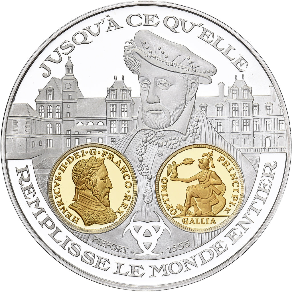 France, Medal, Histoire Monétaire, Henri II, Piéfort, Silver, MS(64)