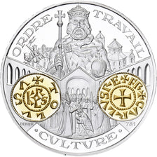 France, Medal, Histoire Monétaire, Denier Carolingien, Silver, MS(64)
