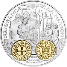 France, Medal, Histoire Monétaire, Denier Tournois, Silver, MS(64)
