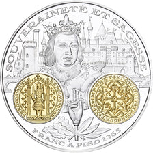 France, Medal, Histoire Monétaire, Franc à Pied, Charles V, Silver, MS(64)