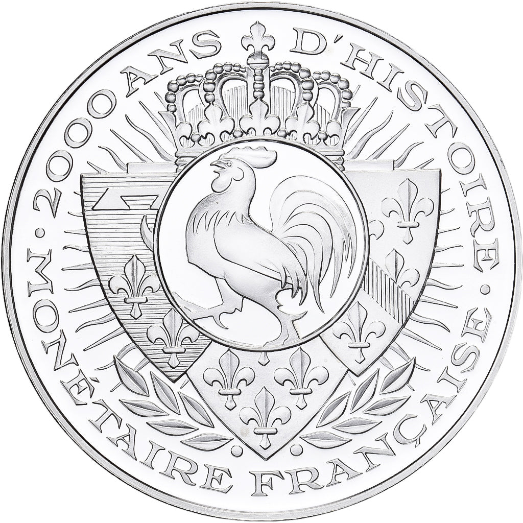 France, Medal, Histoire Monétaire, Franc à Pied, Charles V, Silver, MS(64)