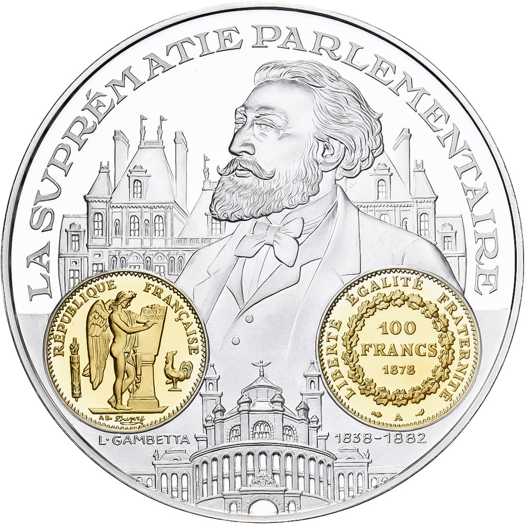 France, Medal, Histoire Monétaire, 100 Francs Génie, Silver, MS(64)