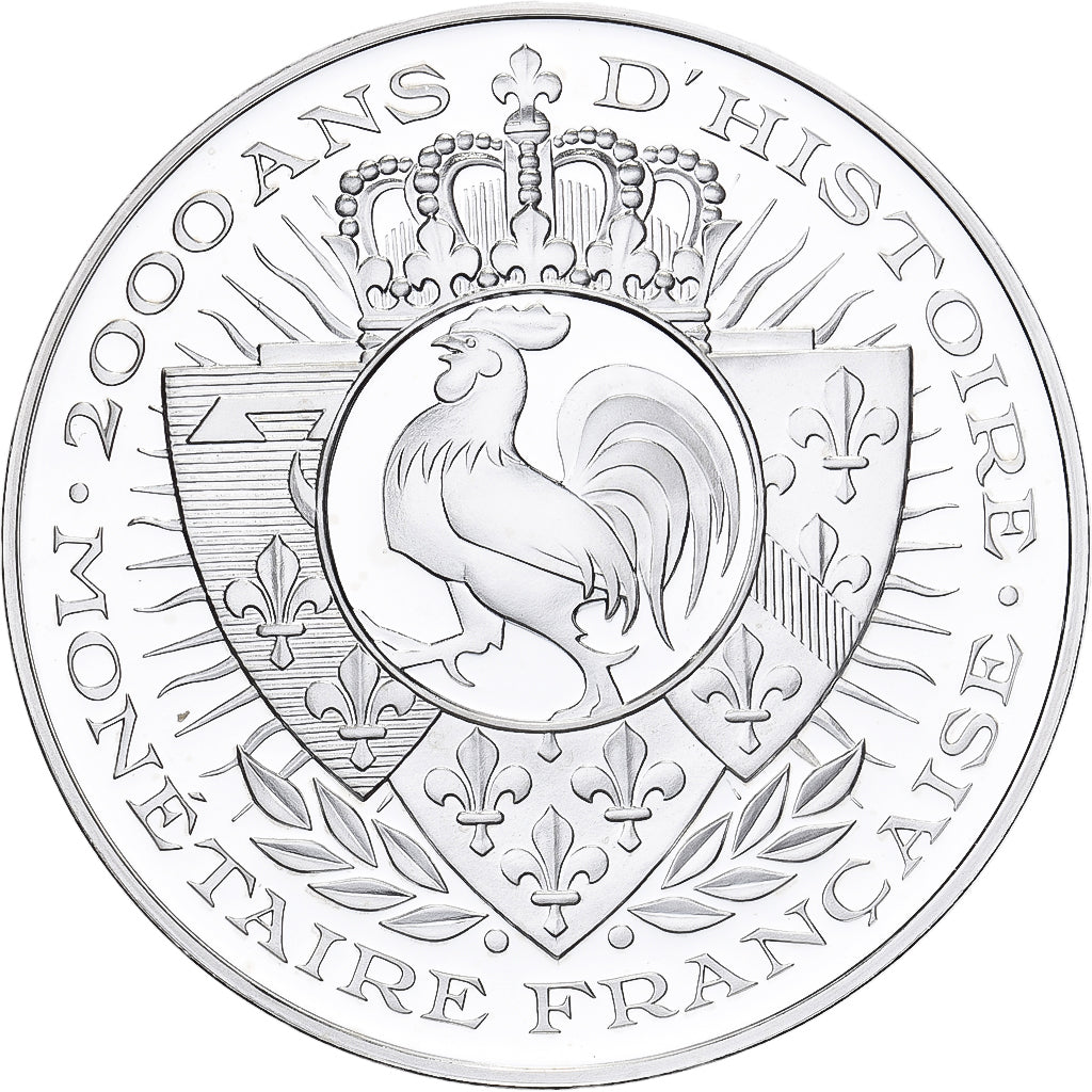 France, Medal, Histoire Monétaire, Ecu aux Lauriers, Louis XV, Silver, MS(64)