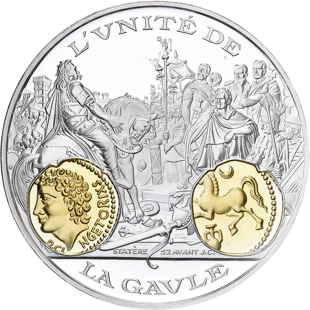 France, Medal, Histoire Monétaire, Statère Vercingétorix, Silver, MS(64)