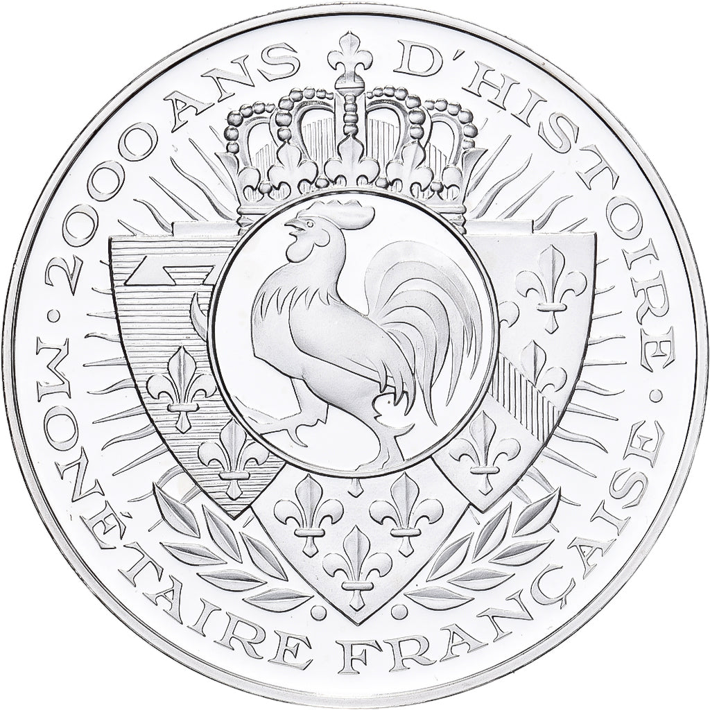 France, Medal, Histoire Monétaire, Statère Vercingétorix, Silver, MS(64)