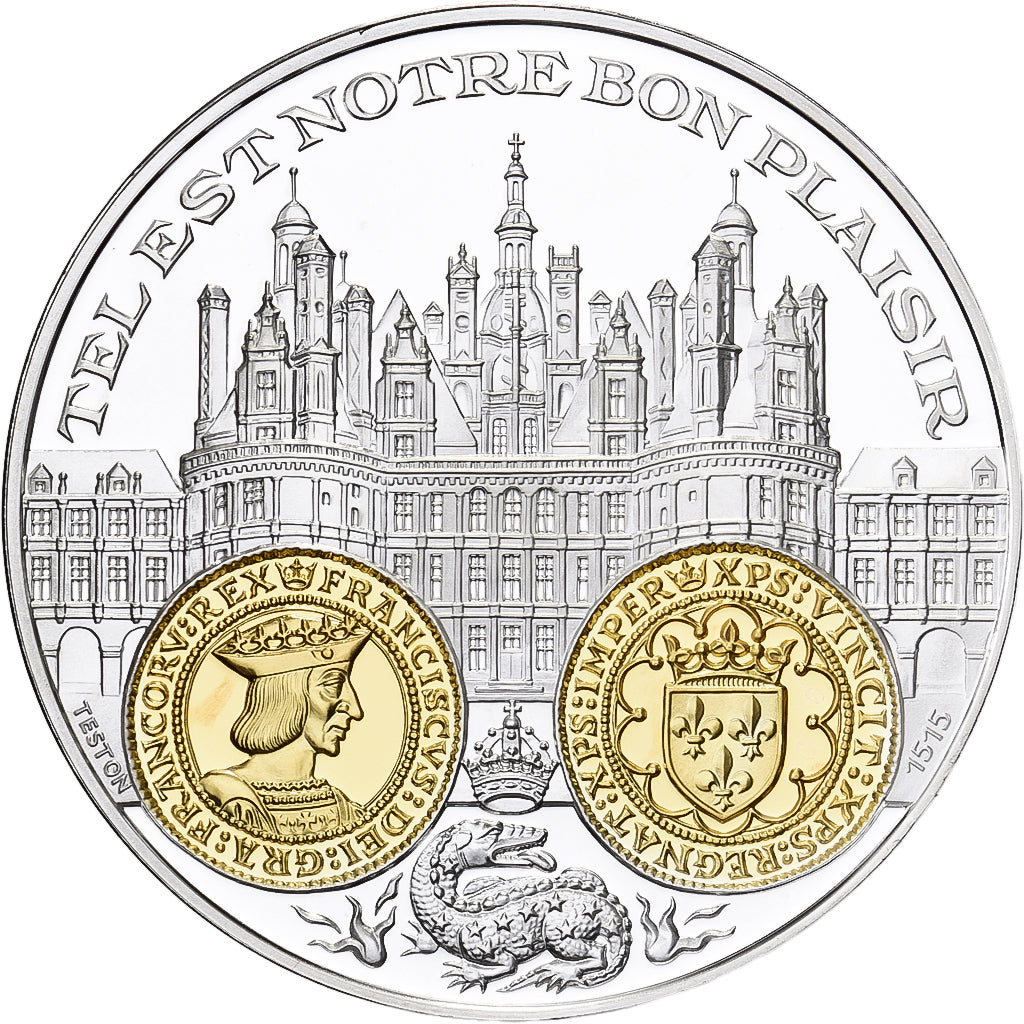 France, Medal, 2000 Ans d'Histoire Monétaire, Teston François Ier, Silver