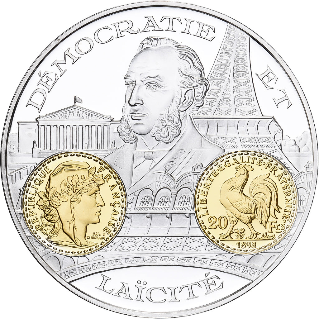 France, Medal, Histoire Monétaire, 20 Francs Marianne, Silver, MS(64)