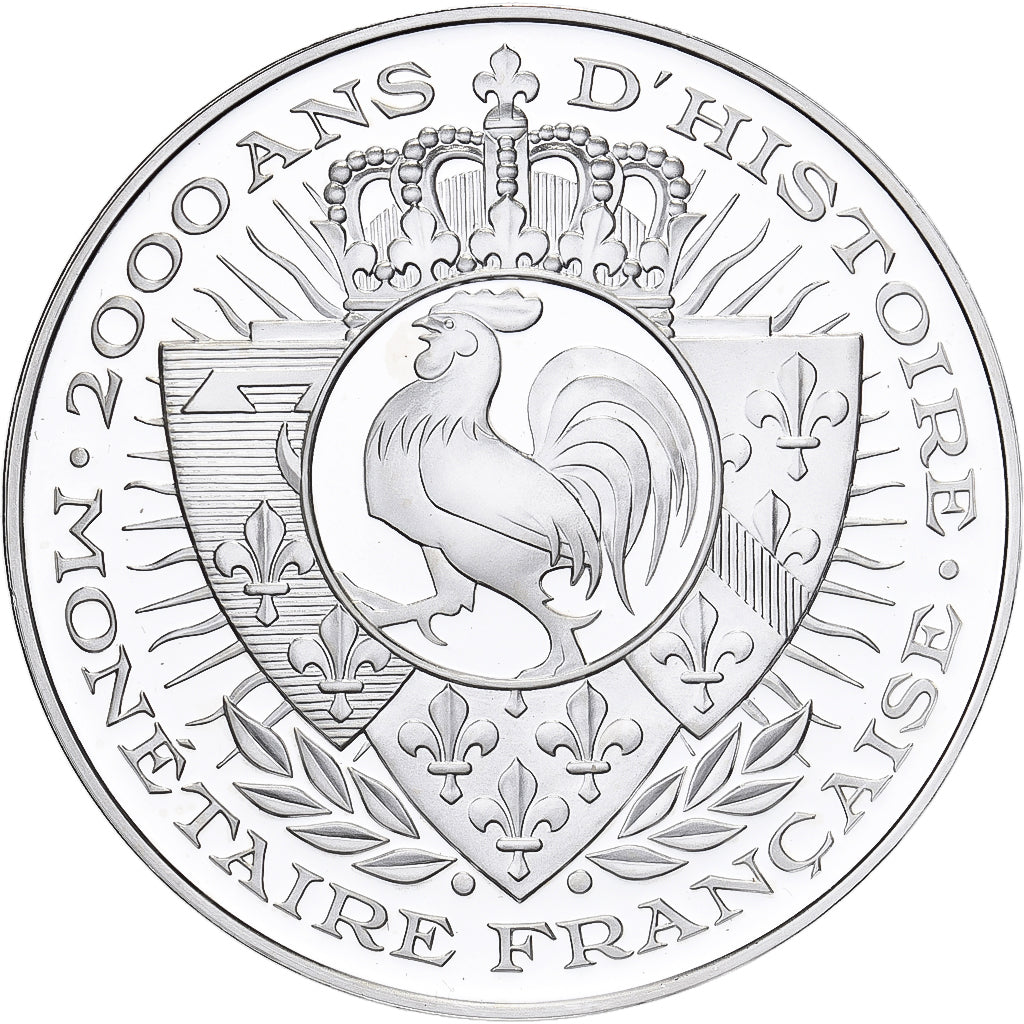France, Medal, Histoire Monétaire, 20 Francs Or Cérès, Silver, MS(64)
