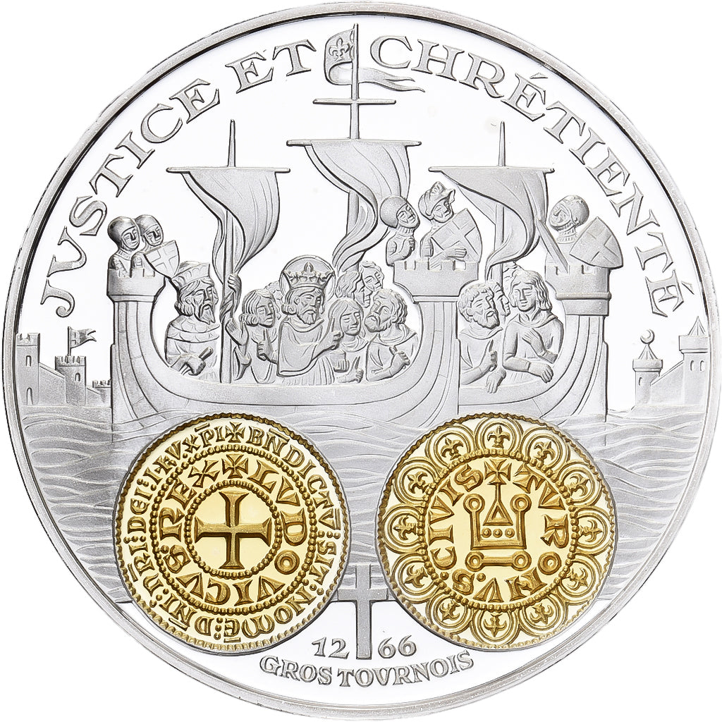 France, Medal, Histoire Monétaire, Gros Tournois, Silver, MS(64)