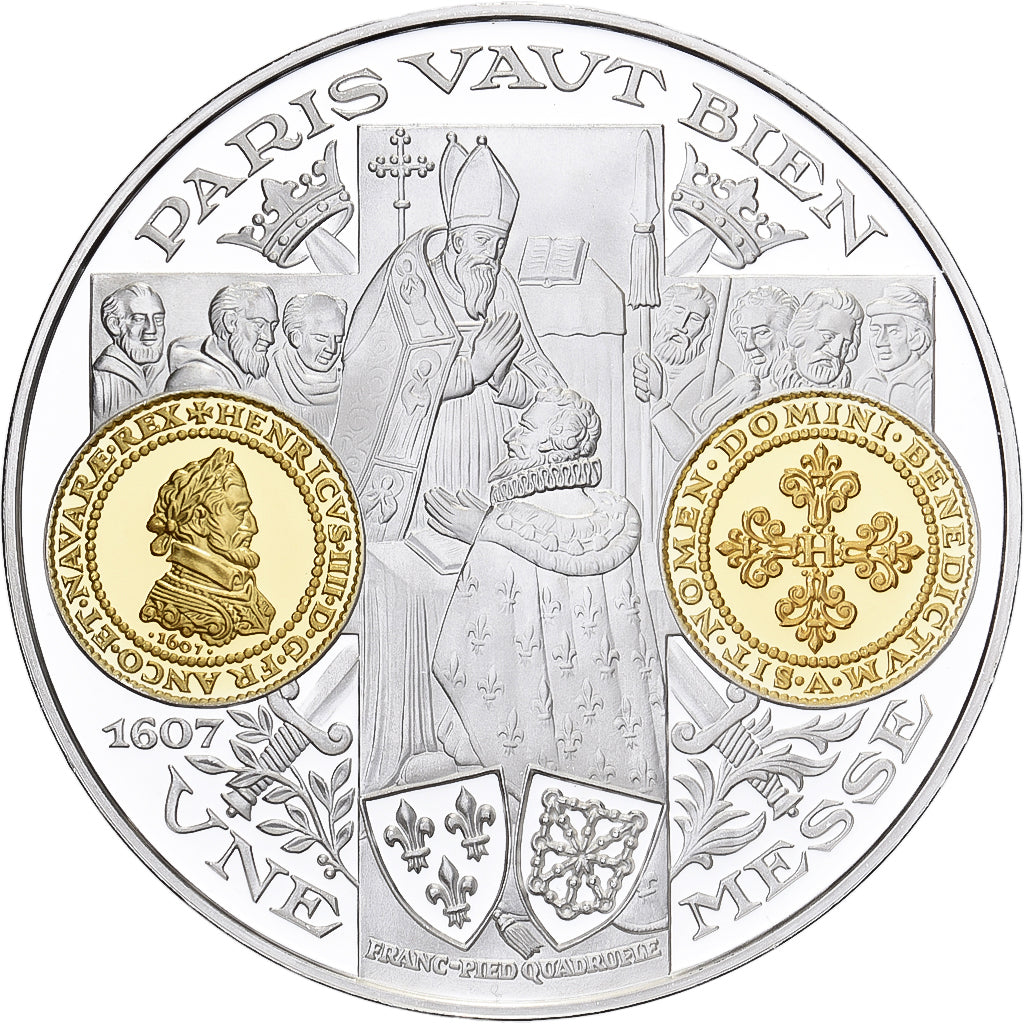 France, Médaille, Histoire Monétaire, Franc-Pied Quadruple, Argent, SPL+