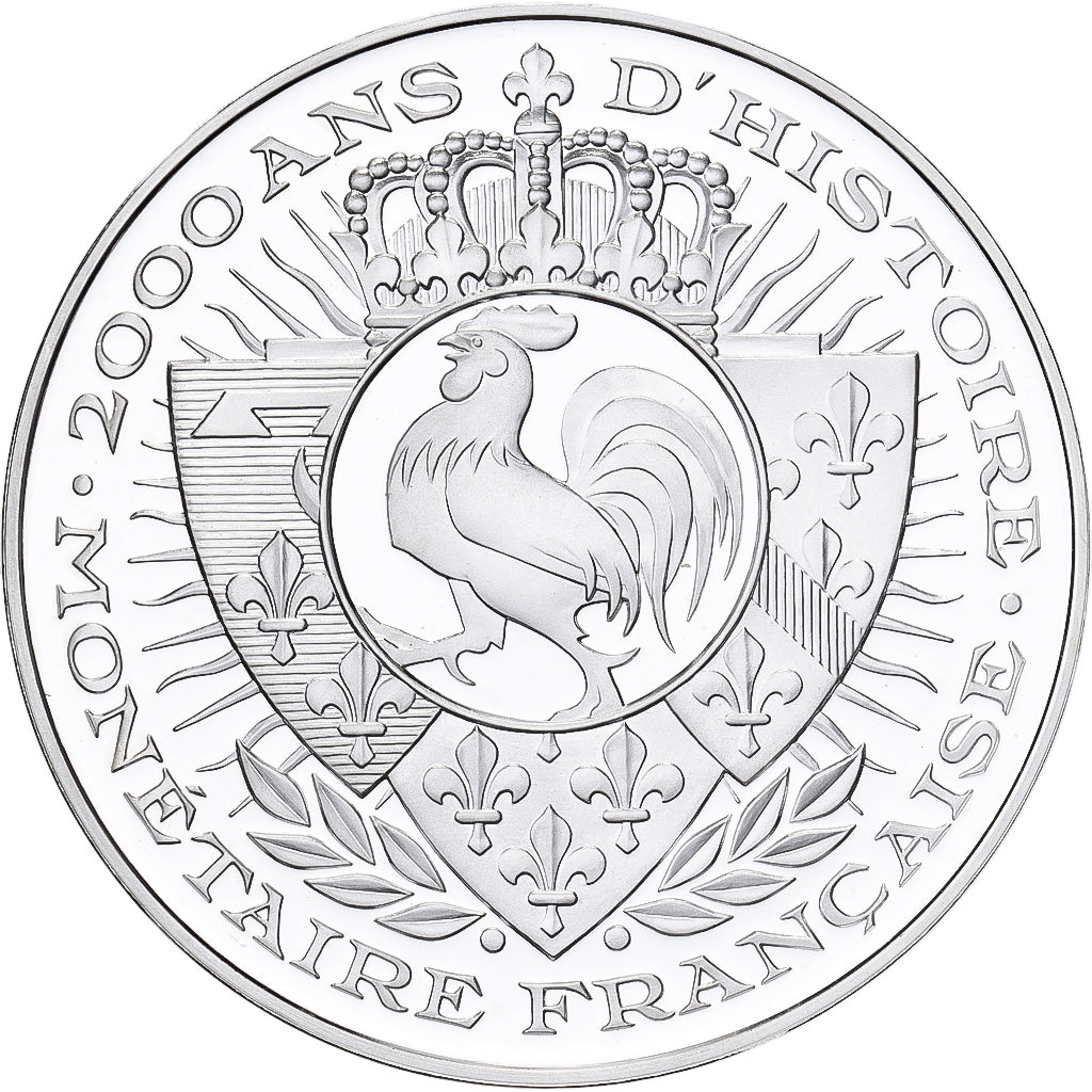 France, Médaille, Histoire Monétaire, Franc-Pied Quadruple, Argent, SPL+