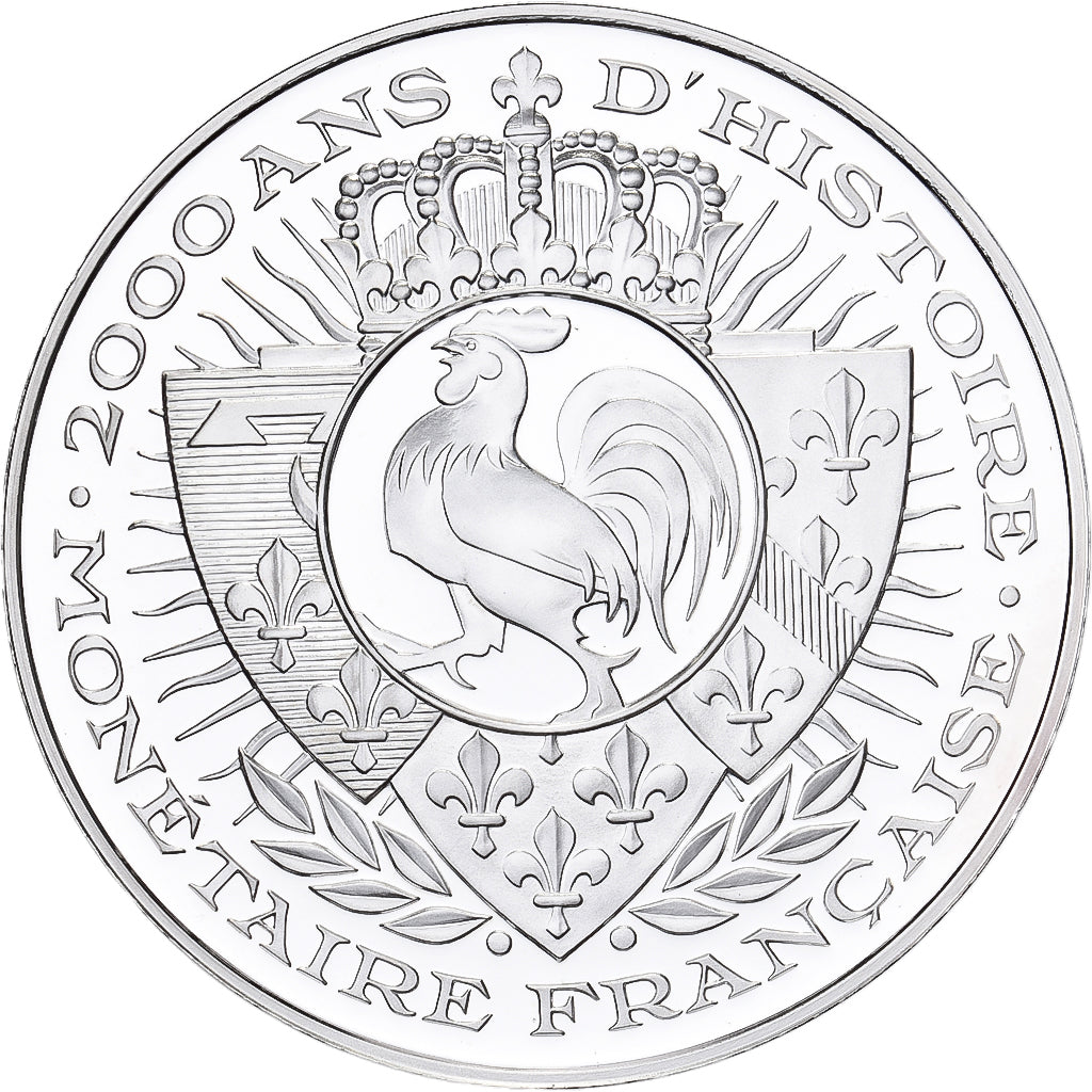 Frankreich, Medaille, Histoire Monétaire, Tiers de Sou, Dagobert Ier, Silber