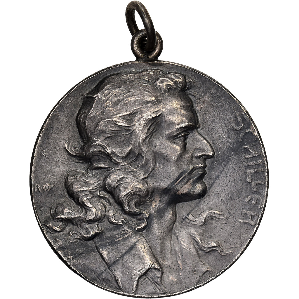 Germany, Medal, Schiller Friedrich, Silvered bronze, EF(40-45)