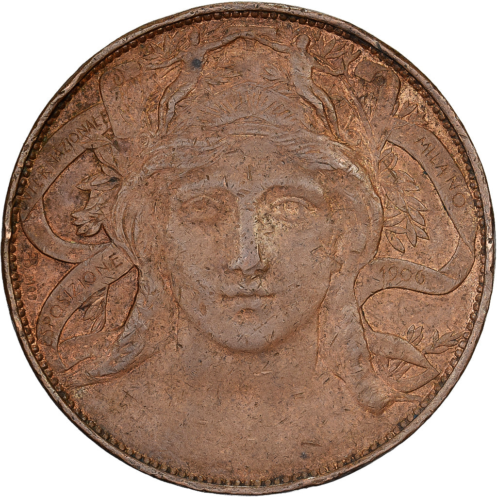 Italy, 20 centesimi token, Exposition Internationale de Milan, 1906, Bronze