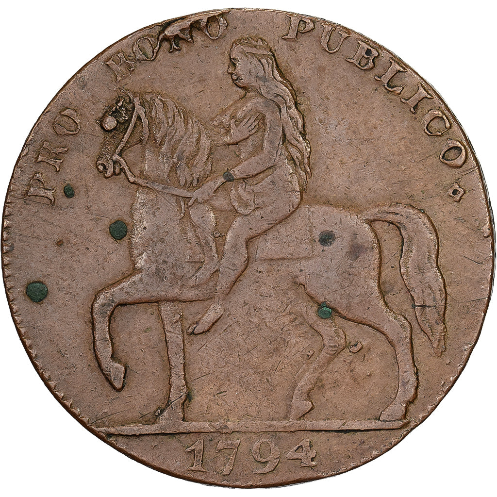 Großbritannien, Warwickshire, Halfpenny Token, 1794, Coventry, Kupfer, S+