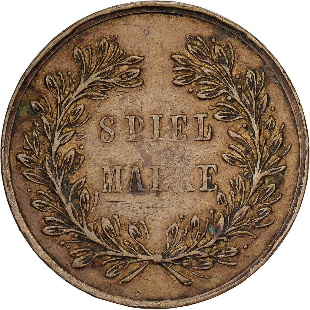 Deutschland, betaalpenning, Napoléon III, Spiel Marke, Messing, SS