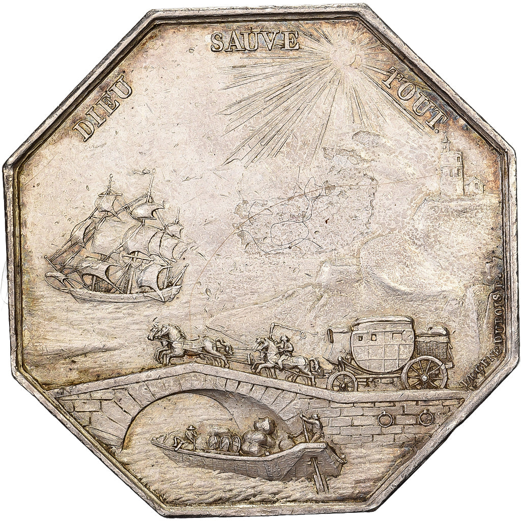 France, Jeton, Compagnie Comerciale d'Assurance à Paris, 1818, Argent, TTB+
