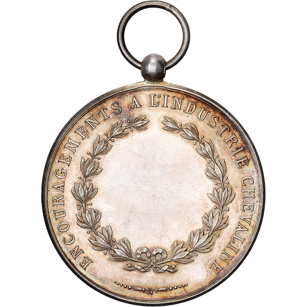 Francja, medal, Encouragement à l'Industrie Chevaline, Nord, Srebro, Esparon