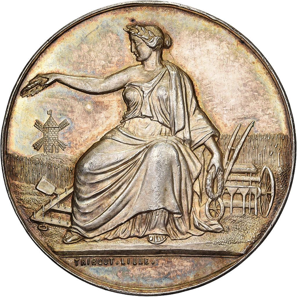 France, Token, Comice Agricole de l'Arrondissement de Lille, 1853, Silver