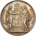 France, Medal, Religion, Mariage Chrétien, 1880, Silver, Pingret, MS(63)