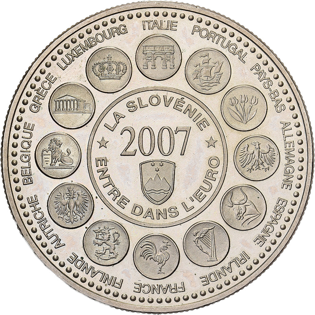 Frankreich, Medaille, L'Europe des XXVII, La Slovénie entre dans l'Euro, 2007