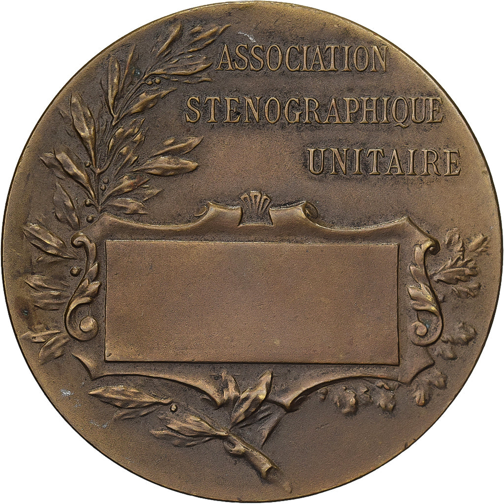 Francia, medaglia, Association Sténographique Unitaire, Bronzo, Rasumny, BB+