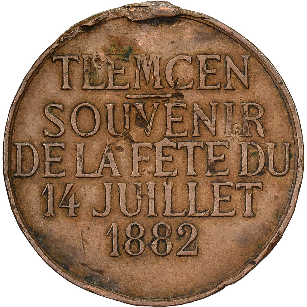 Francja, medal, Souvenir de la Fête Nationale du 14 Juillet, 1882, Brązowy