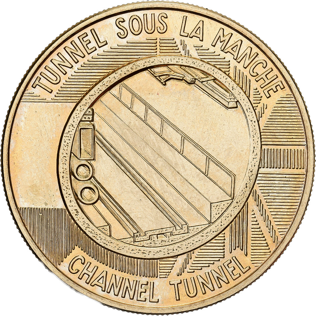 Francia, medaglia, Tunnel sous la Manche - First Junction, 1990, Bronzo, SPL