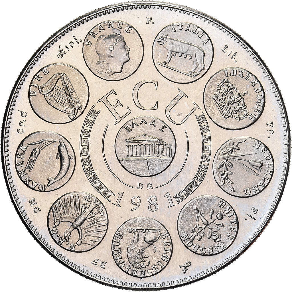 Frankreich, Medaille, Ecu Europa, Europe Assise, 1981, MDP, Kupfer-Nickel