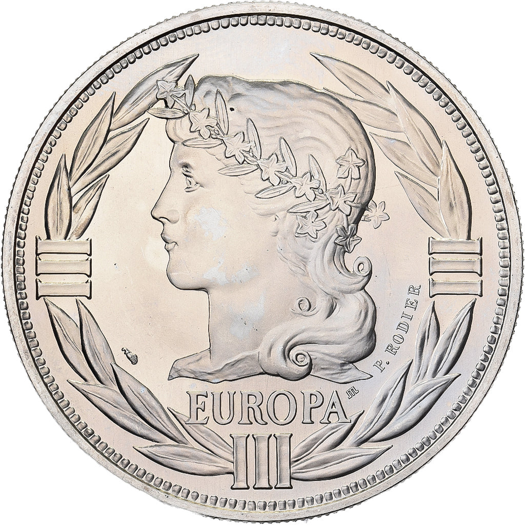França, medalha, Ecu Europa, Marianne, 1987, Cobre-Níquel Dourado, Rodier