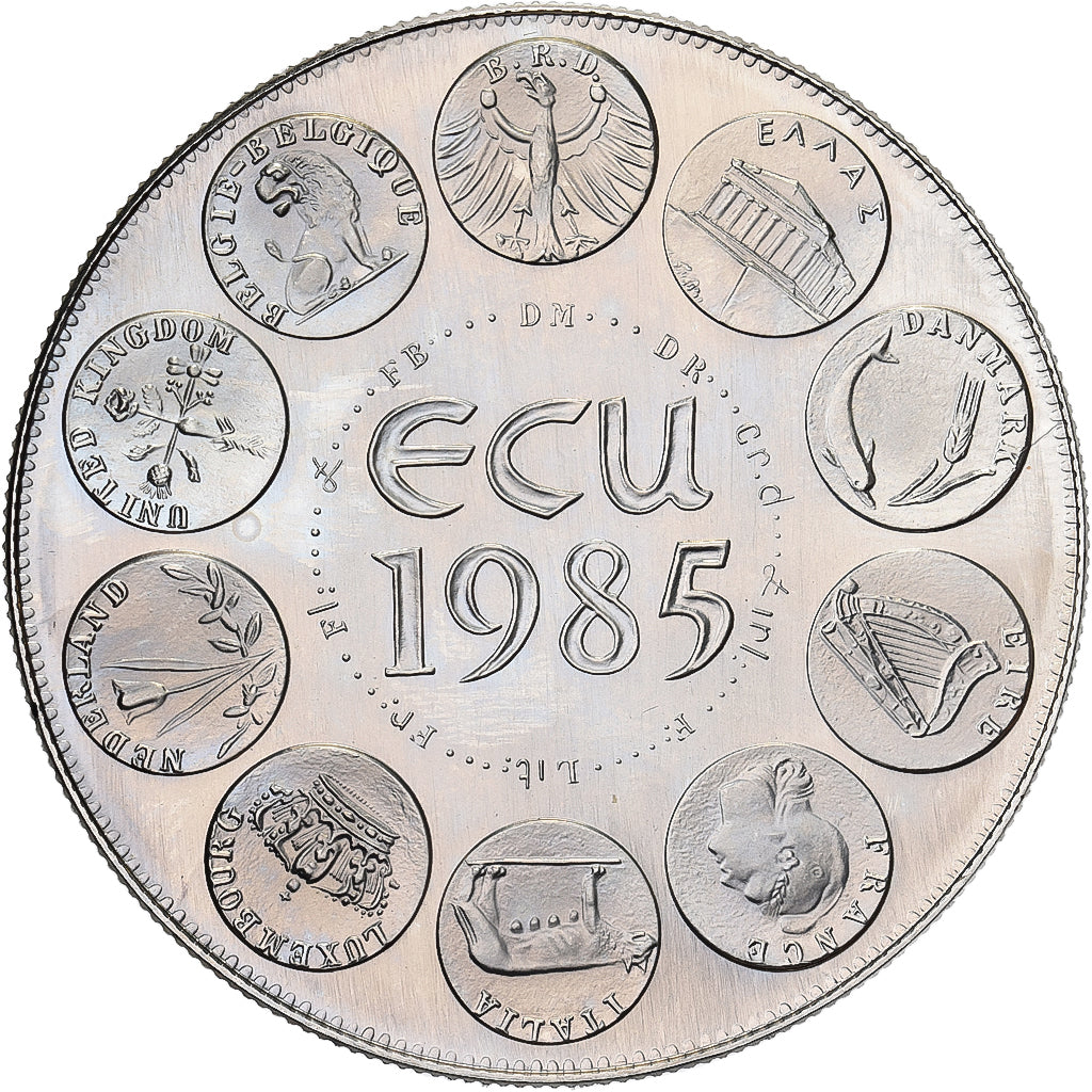 France, Médaille, Ecu Europa, Marianne, 1985, Cupronickel doré, FDC, Rodier