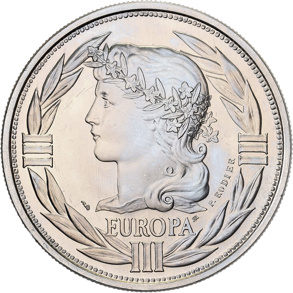 França, medalha, Ecu Europa, Marianne, 1991, Cobre-Níquel Dourado, Rodier