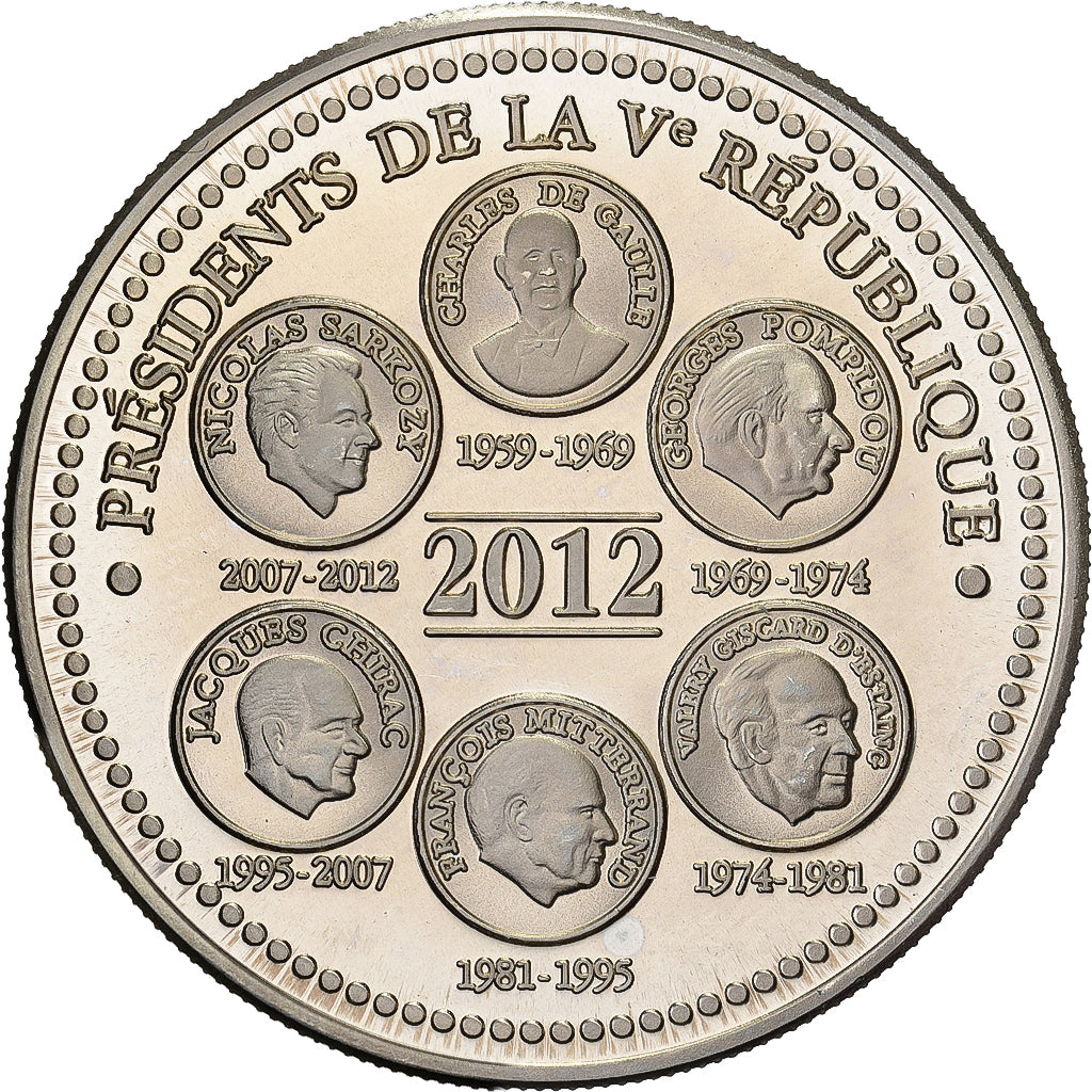 Francia, medaglia, L'Elysée, 2012, Rame-nichel, FDC